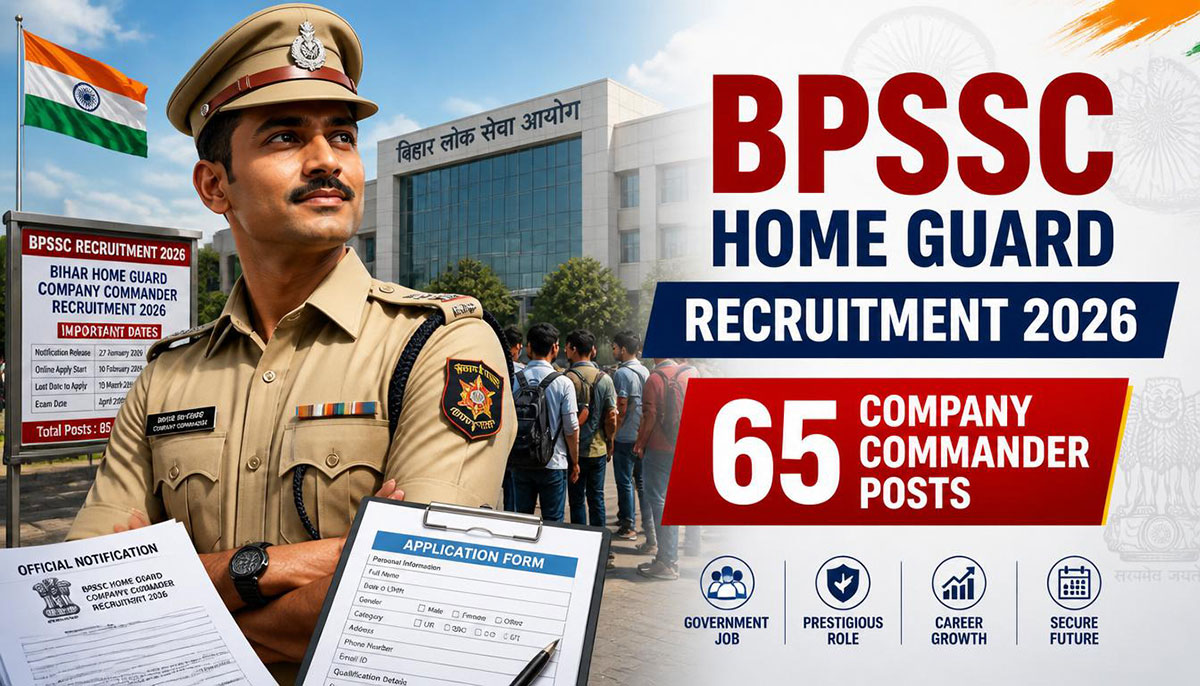 BPSSC Bihar Home Guard Company Commander Recruitment 2026 – 65 पदों पर सरकारी नौकरी का मौका, जानें पूरी जानकारी